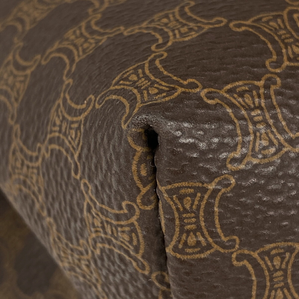 Celine Macadam Pattern Canvas Pouch Brown - image 3